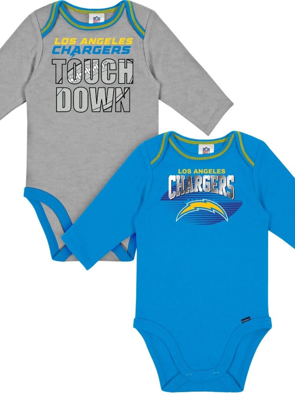 2-Pack Baby Boys Los Angeles Chargers Bodysuits - NFL Apparel